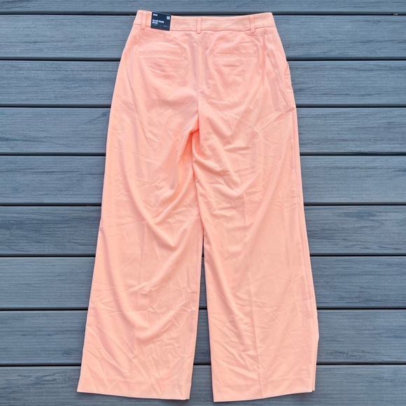 Express; Peach/Apricot; Editor Relaxed Mid-Rise Trousers; NWT; Women’s 6R - Picture 7 of 8